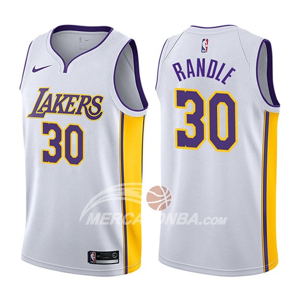 Maglia NBA Los Angeles Lakers Julius Randle Association 2017-18 Bianco
